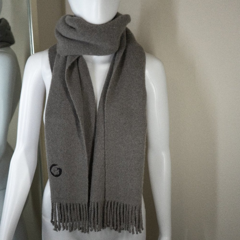 Men's Woven Chinchilla-Hair Scarf